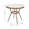 Flash Furniture Lourdes French Bistro 31.5in. Table, White and Gray PE Rattan, Glass Top w/4 Stack Chairs - Natural SDA-AD641012-80-4001-F-WHGY-NAT-GG - alternate 3